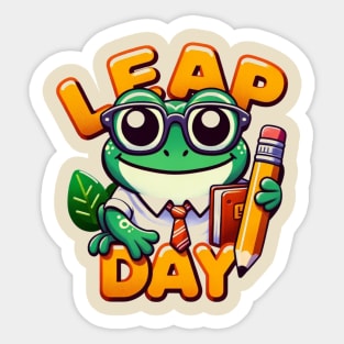 Happy Leap Day Teacher, Leap Into Reading Leap Day 2024 Sticker